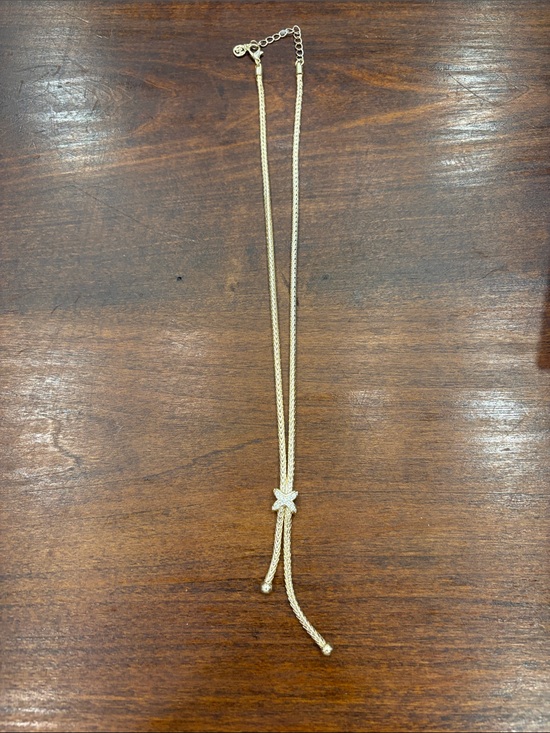Jewelry - Designer Inspired Gold Pull-Through Necklace - Elegant Women’s Jewelry